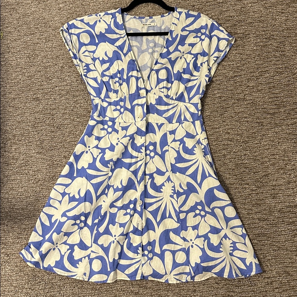 Marine Layer Camila Mini Dress Blue floral
